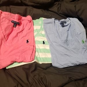 Set of 3 Ralph Lauren V-Necks